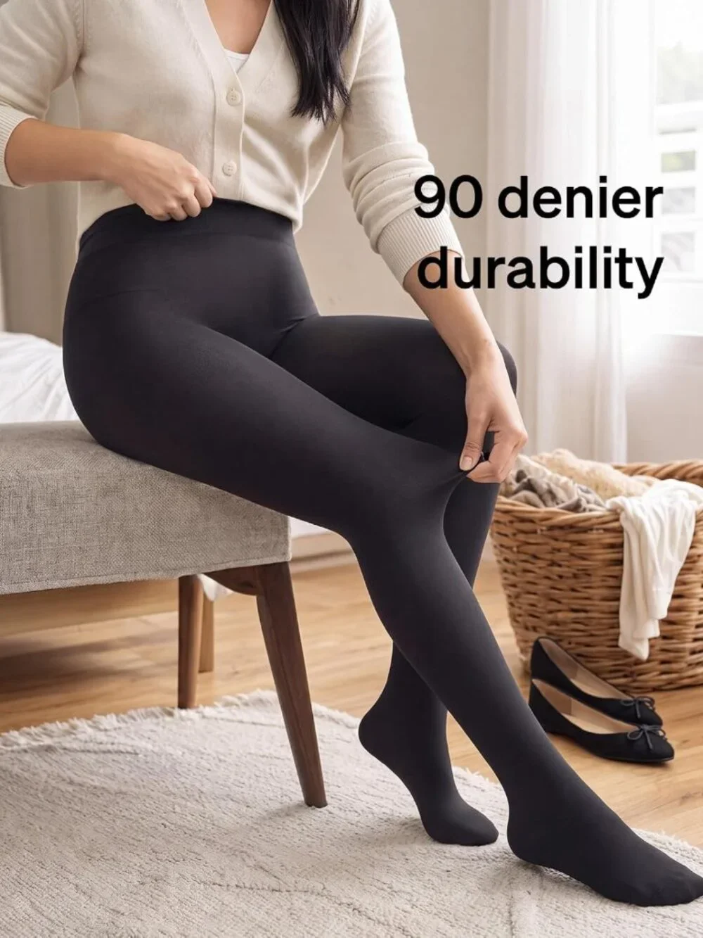 Super Opaque Control Top Tights for Women - Comfortable, Stylish, and Durable